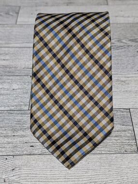 Calabrum London Plaid Silk Tie Men's Neckwear Accessory Necktie 58" X 3"